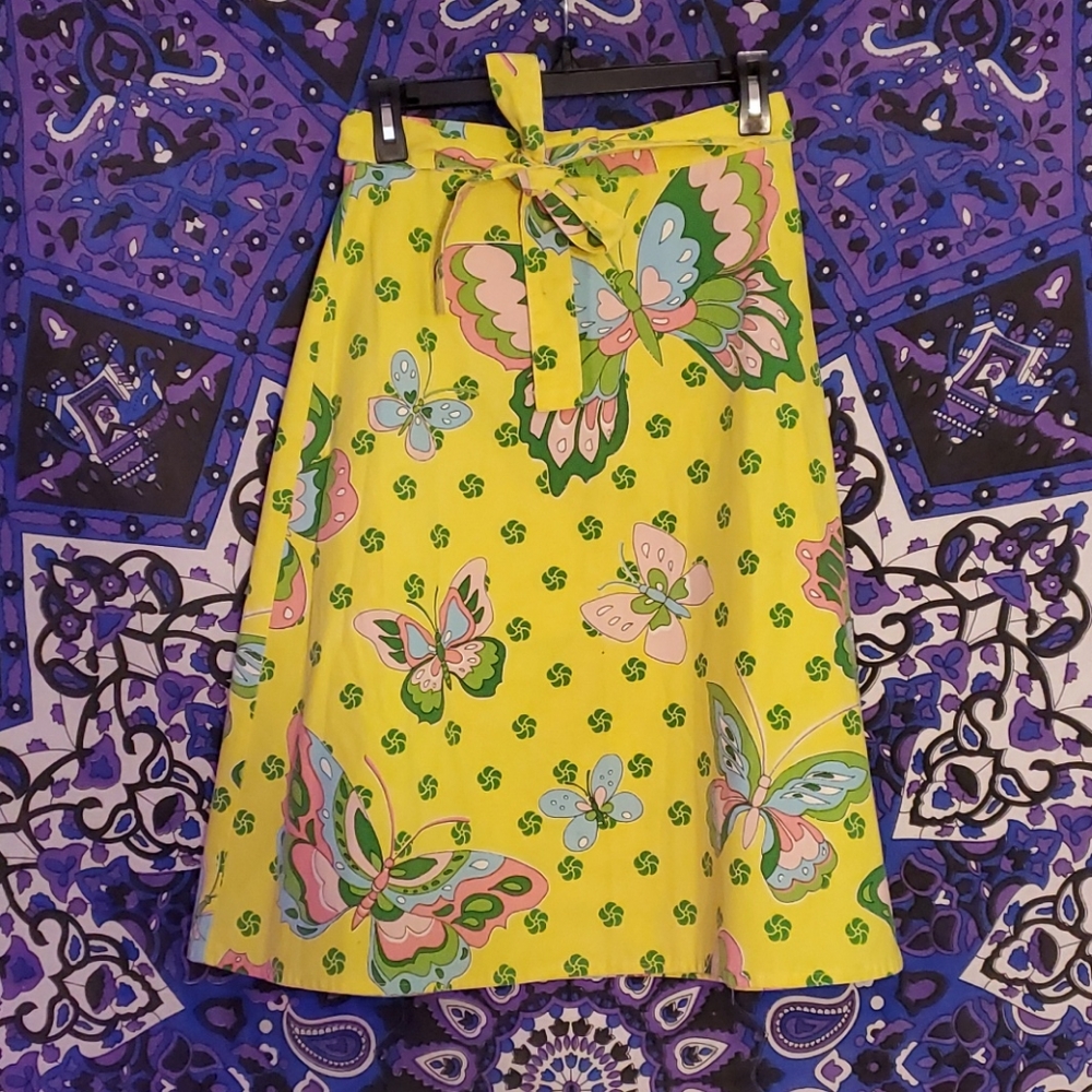 Vintage butterfly wrap skirt - Picture 8 of 14